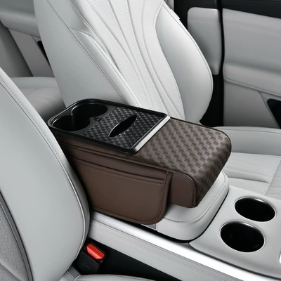 Embossed Storage, Armrest box pad - brown