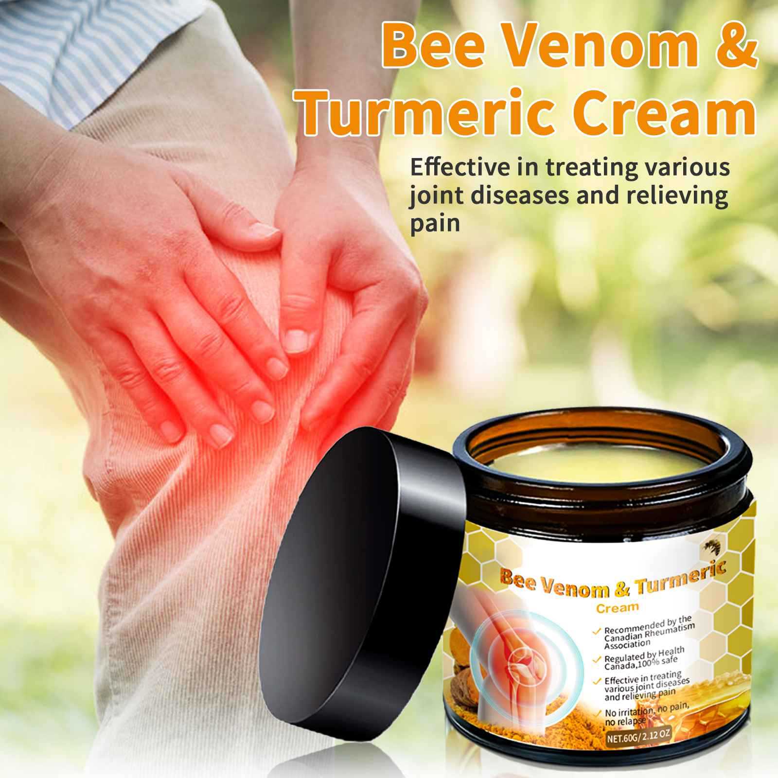 Cross -border new product bee toxic body joint care cream 60g neck back body joint bee toxic external nursing cream 3