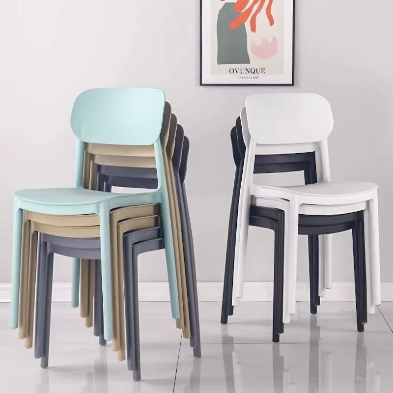 Backrest dining chair, modern and minimalist design, thickened for comfortable long-term use, plastic stool, Nordic style, popular among online influencers, suitable for commercial dining tables Backrest dining chair, modern and minimalist design, thickened for comfortable long-term use, plastic stool, Nordic style, popular among online influencers, suitable for commercial dining tables