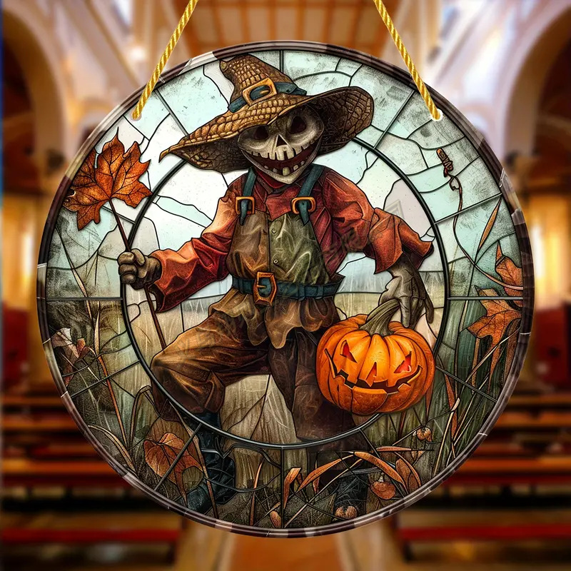 Transfronterizo serie de Halloween acrílico captador de sol artesanía decoración creativa colgante acrílico disco