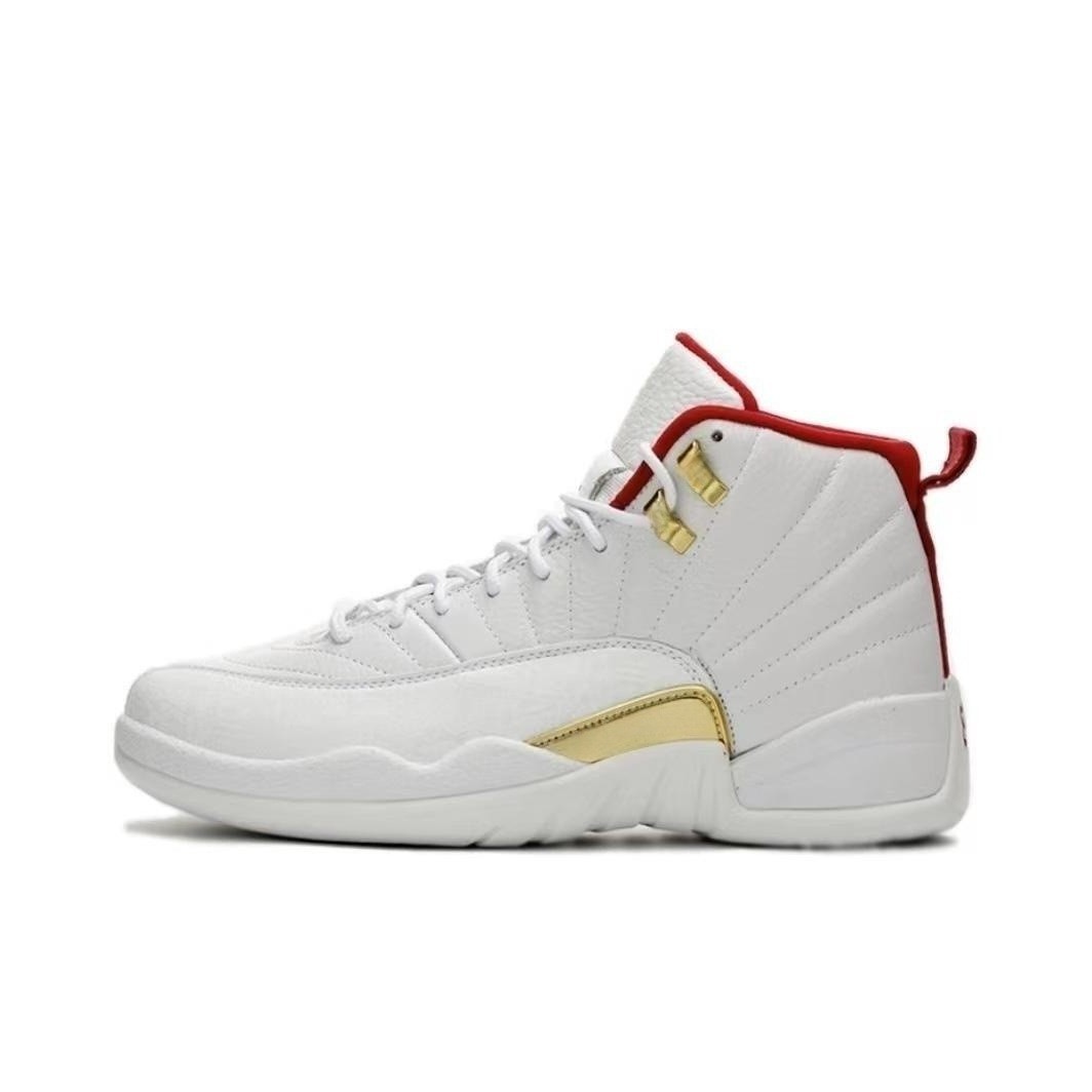 Tenis Retro de Básquetbol para Hombre AJ12, Cuero Sintético y Caucho, Antideslizantes