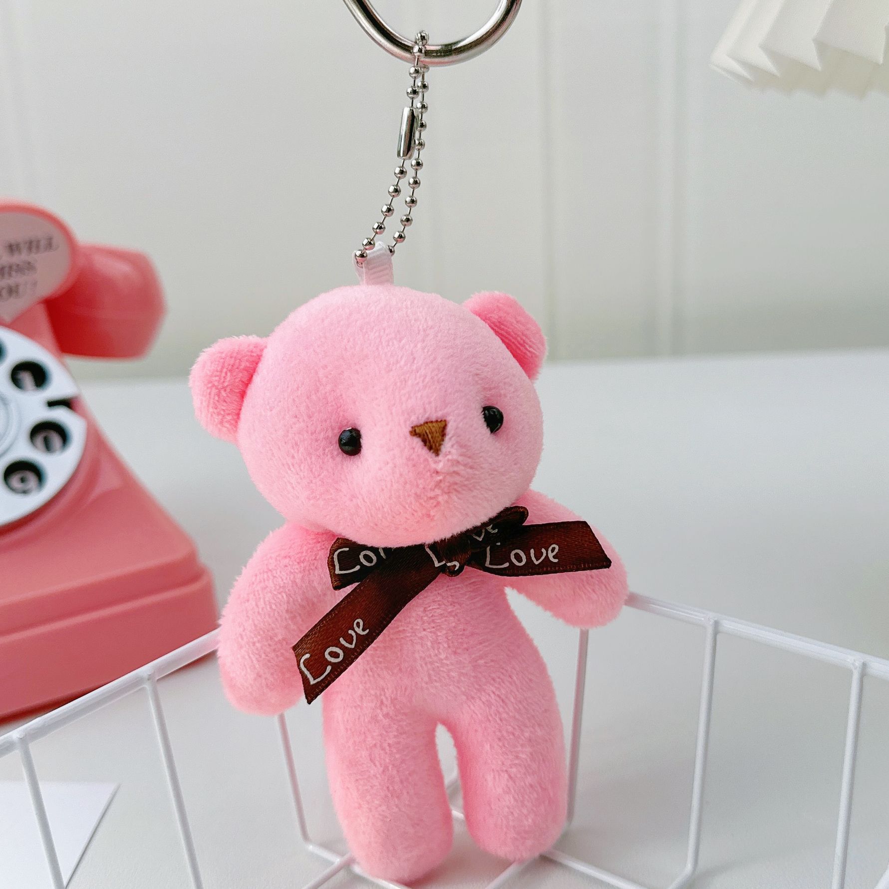 Muñeca de oso de peluche transfronterizo, muñeca de oso de una pieza de felpa, colgante, muñeca de oso, muñeca, juguete al por mayor, mini