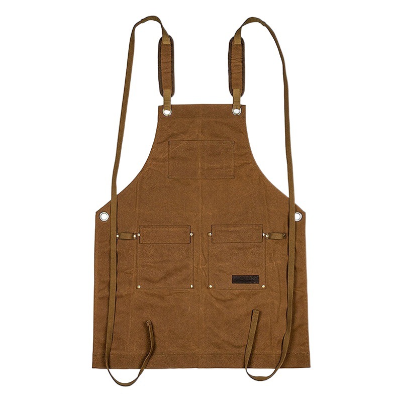 Amazon delantal transfronterizo grueso lienzo europeo y americano delantal de viento carpintería jardín eléctrico ropa delantal logotipo del cliente