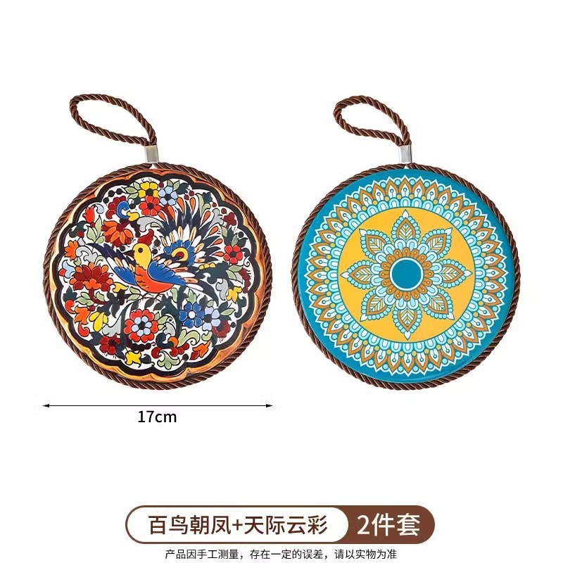 复古隔热垫耐高温砂锅防烫垫珐琅锅垫子陶瓷新中式餐桌防滑餐盘垫|undefined