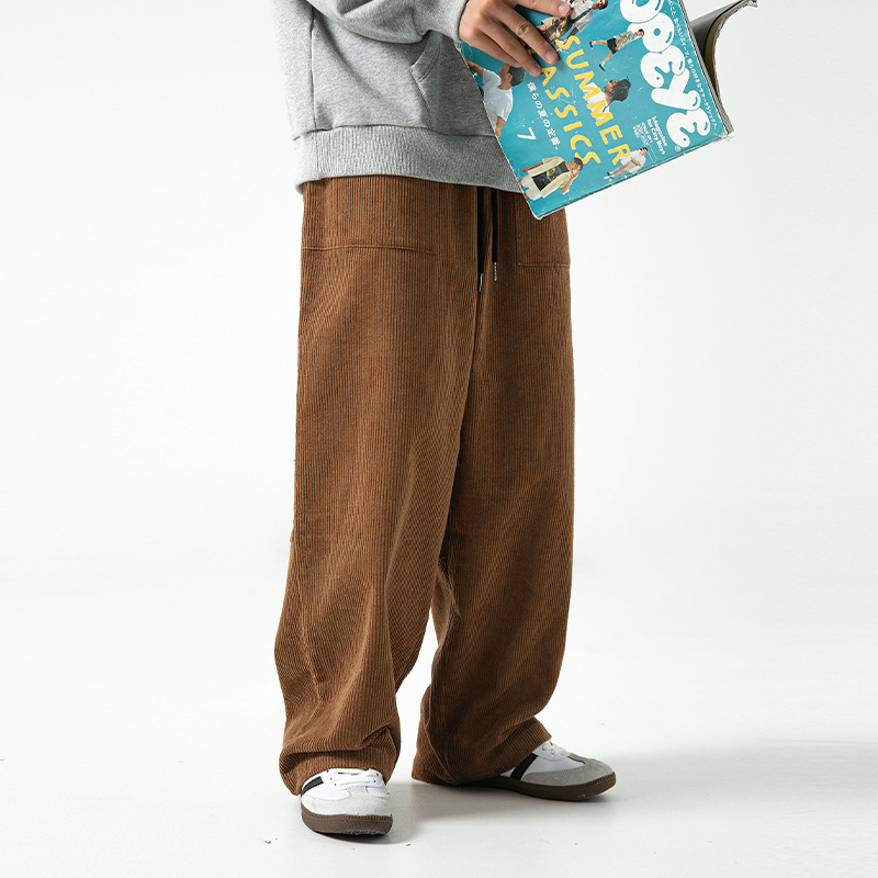 Corduroy autumn trend Japanese trousers for leisure