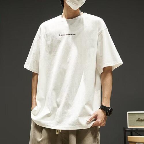 Spring and summer lazy style boys fashion fashion brand youth popular round collar T-shirt all-matching fashion niche casual short sleeves
