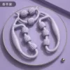 Фиолетовый, один ряд, 9 колёс, кольцевой зажим для ног
