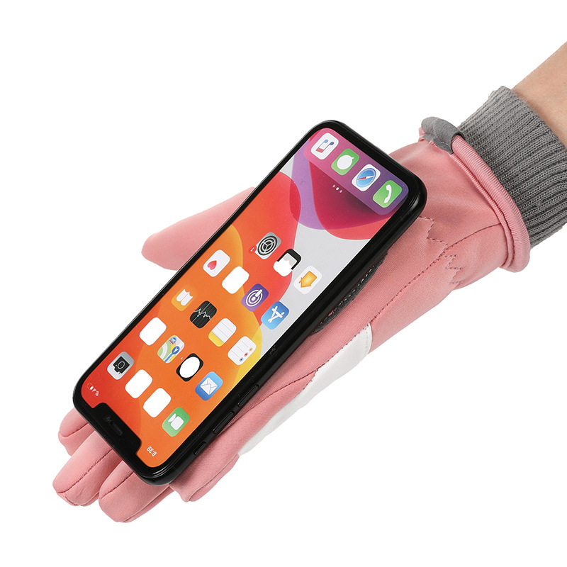 Guantes calientes para niños al aire libre nieve engrosada con forro polar impermeable antideslizante dibujos animados para niños guantes de esquí de invierno