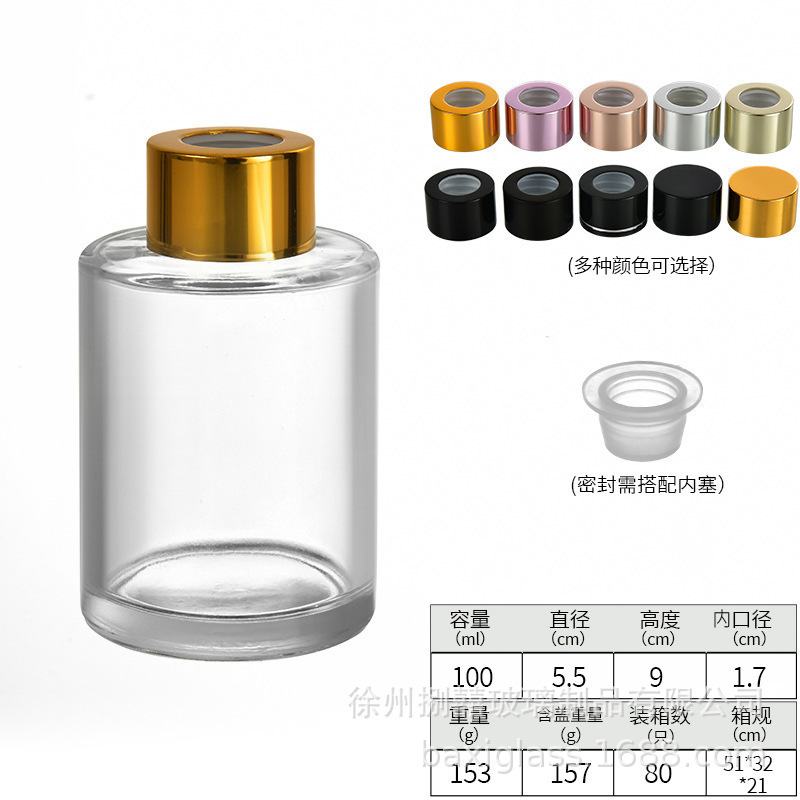 Transparencia; 100ml caracol de alta gama + tapa + tapón interior