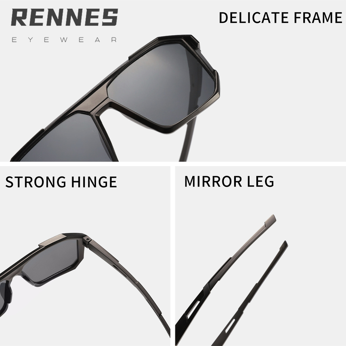 2024 nuevas gafas de sol deportivas con espejo rectangular transfronterizo para hombres y mujeres, gafas de sol de colores para ciclismo al aire libre