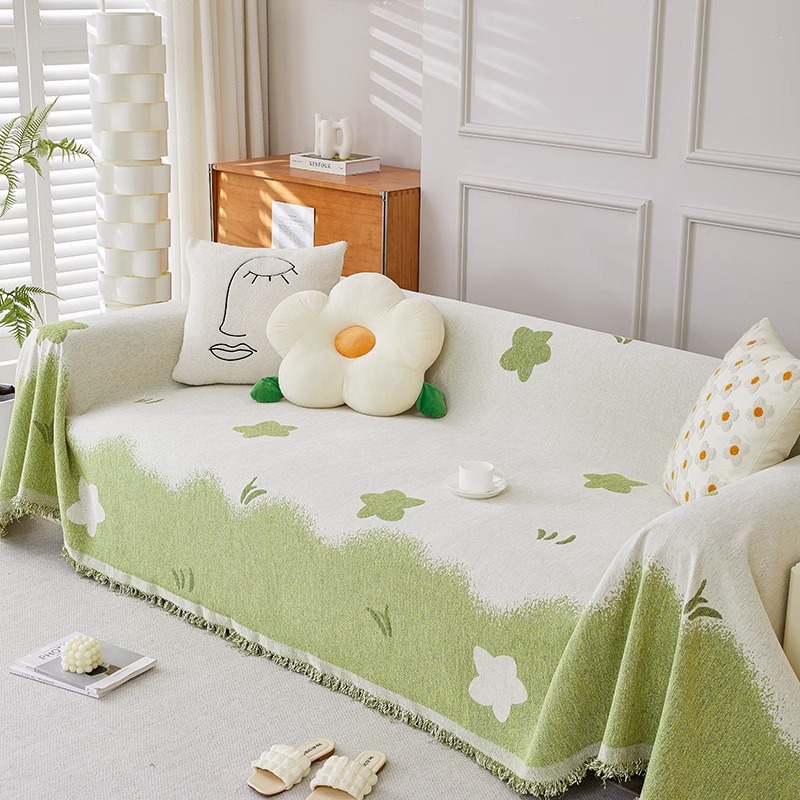 Toalla de sofá chenilla, aire fresco, tela de cuatro estaciones de alta calidad natural, funda de sofá universal, manta de sofá con cubierta completa
