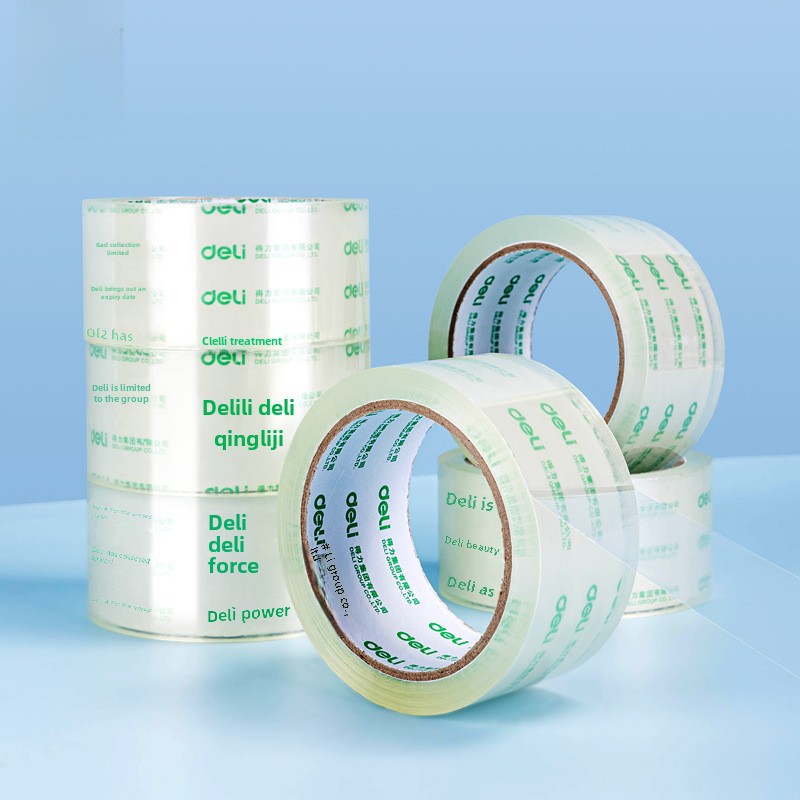 Deli Sealing Tape Packaging Transparent Sealing Tape Width 4.8/6cm Wide Large Transparent Sealing Tape Wholesale