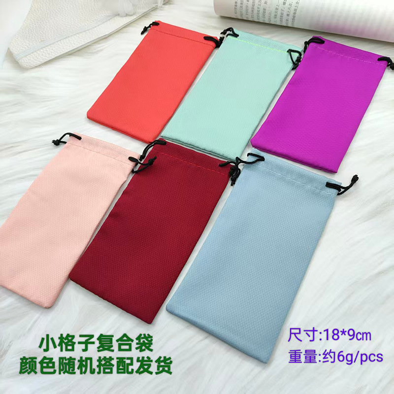 Caja de gafas bolsas de gafas bolsas de gafas de alta calidad bolsas de ojos de color bolsa de polvo bolsa de almacenamiento fábrica al por mayor