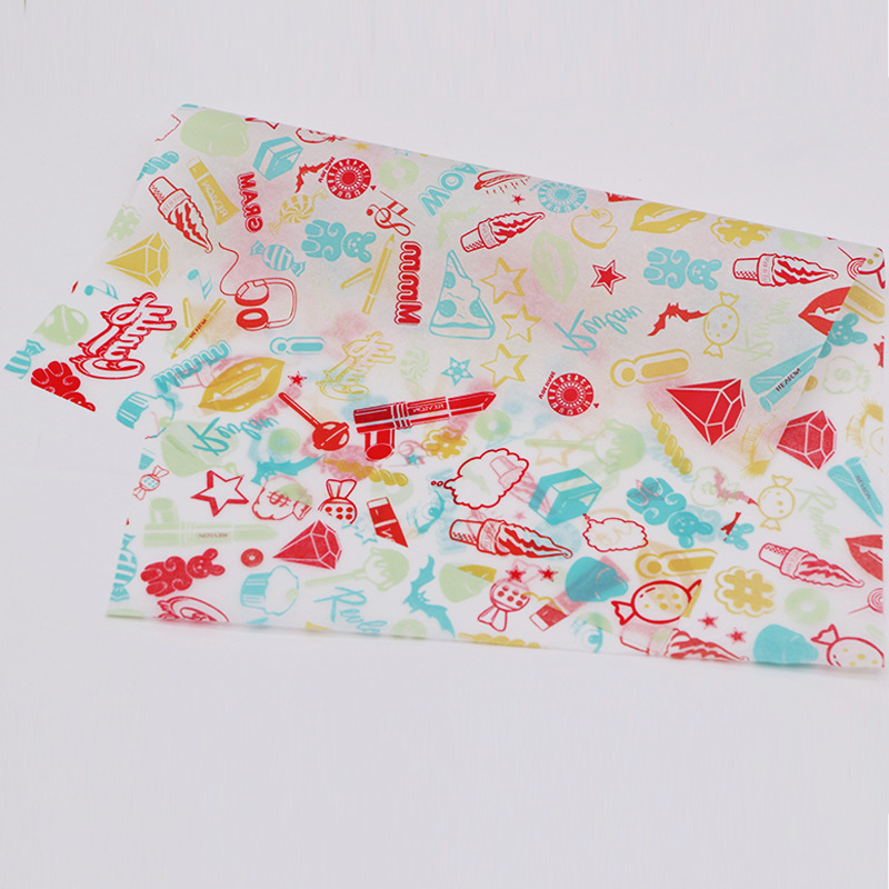 30g de papel de cera 17g de papel de copia de impresión de ropa de papel de embalaje de vino regalo Pera a prueba de moho marea Personalización de papel