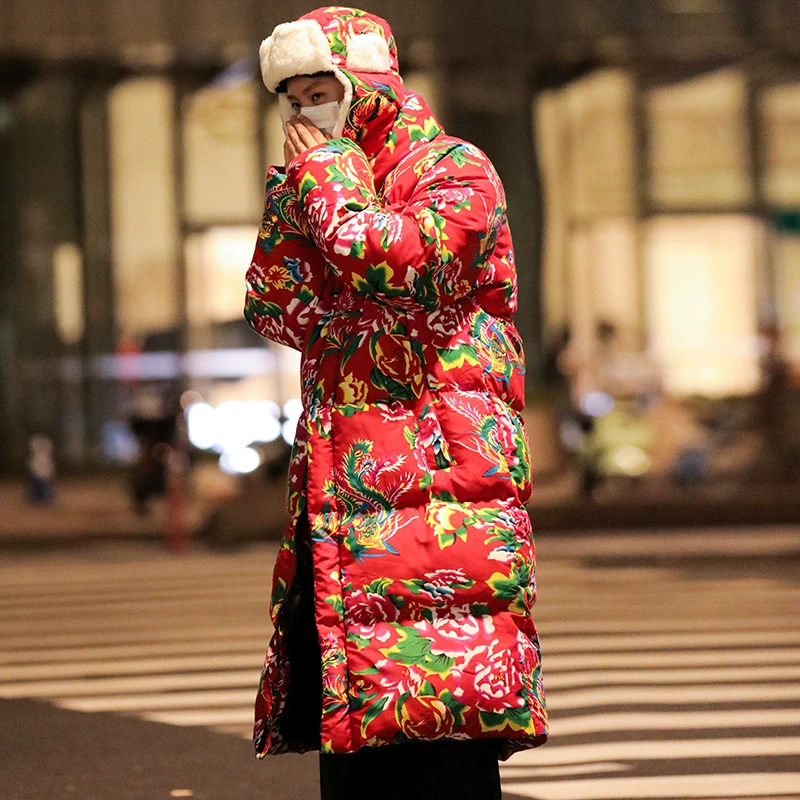 2024 новая длинная хлопчатобумажная куртка