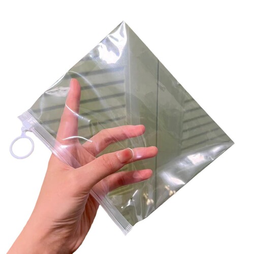 Ins drawstring bag storage transparent large capacity self-sealing bag travel simple portable waterproof dorm mask storage bag