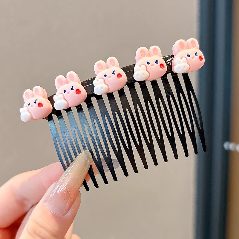 Pinza para el cabello con flequillo para niños, artefacto de acabado de cabello roto en la frente femenina, peine para el cabello para niñas, peine para la parte posterior de la cabeza, horquilla para niñas, tocado
