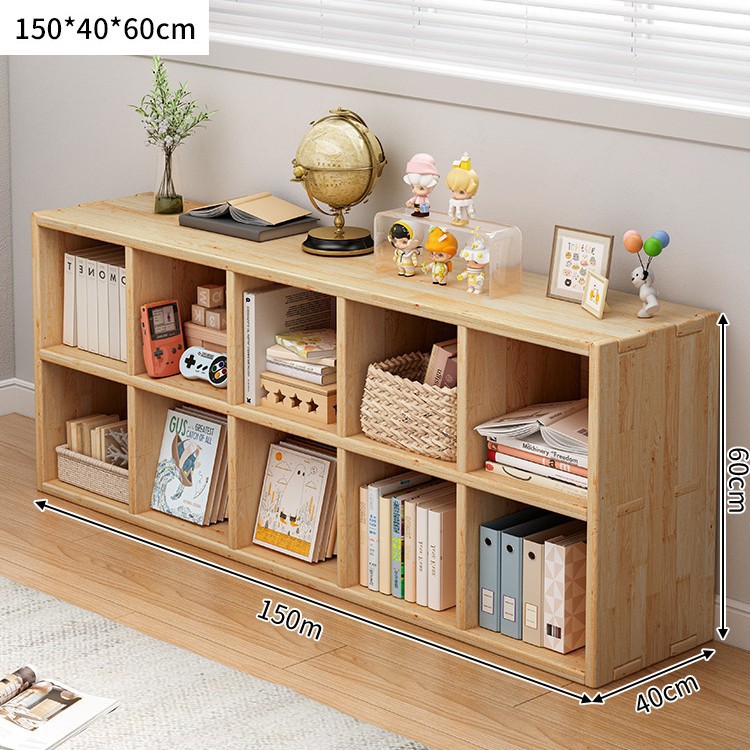 Todos los gabinetes de ventana de madera maciza, gabinetes de almacenamiento, estantes de balcón, estantes, armarios largos de una sola capa contra la pared, estanterías cortas de piso a techo