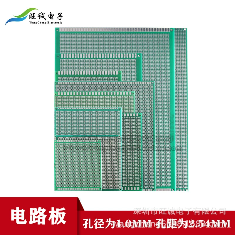 Prototype Double-Sided PCB Board, 10×15 cm Test Plate, 2.54 mm Pitch, Tinned Pads
