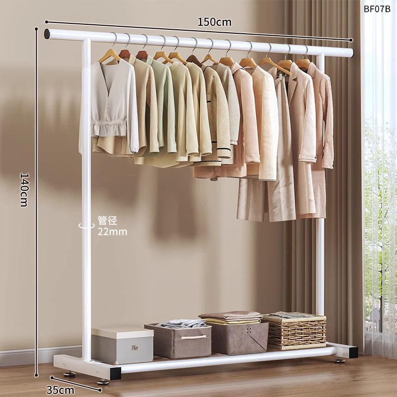 Nueva red lateral extra gruesa percha de ropa de piso vertical percha de ropa simple percha de ropa percha de dormitorio image 9