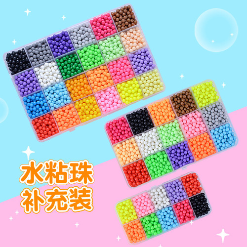 diy handmade toys for boys and girls, magical magic sticky beads, water sticky beads, spelled beans water-soluble bean puzzle