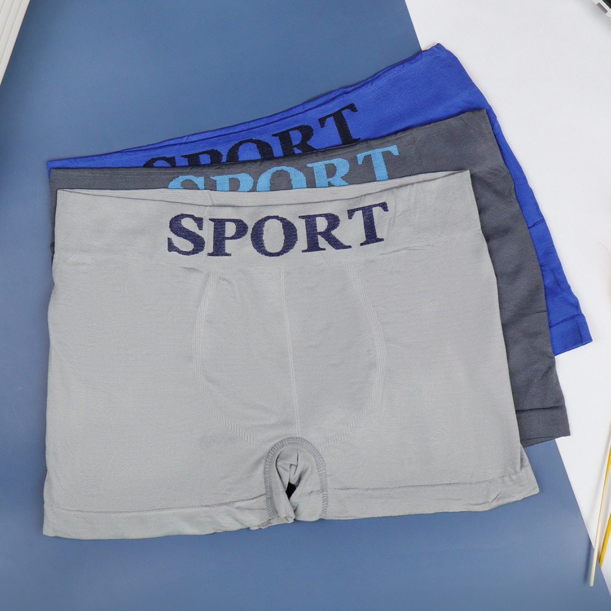Ropa interior masculina transfronteriza europea y americana de los hombres jóvenes deportes Boxer shorts transpirable estudiante Boxer ropa interior al por mayor