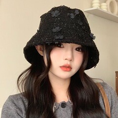秋冬新款渔夫帽甜美素颜遮脸清新显脸小盆帽出游遮阳韩版潮帽子女