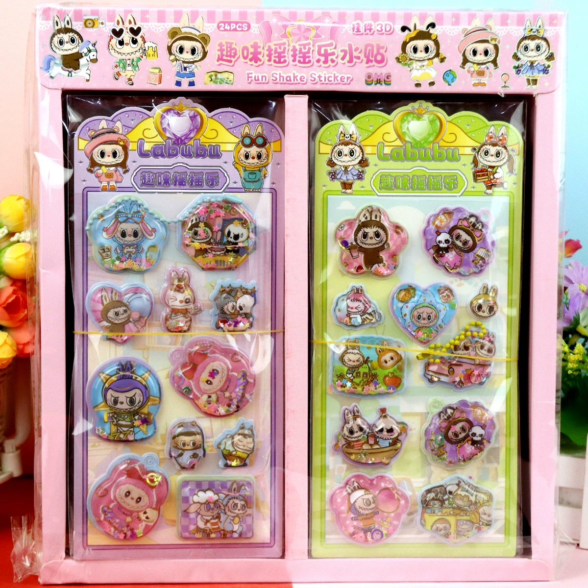 Новая 3D стерео наклейка Sanrio в штучной упаковке Kuromi Lubbubuka Pibala с подвесной водной наклейкой