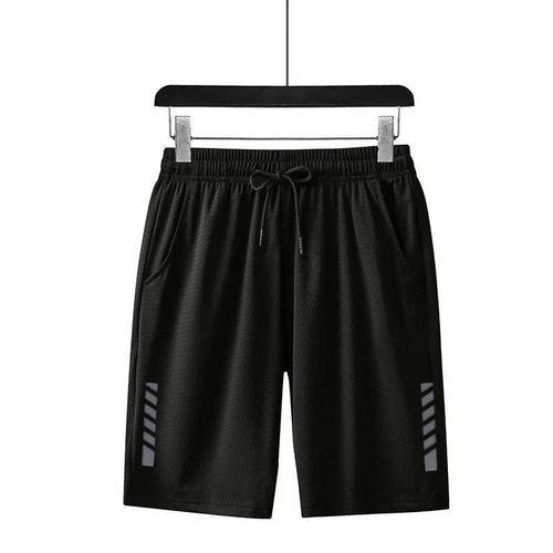 New summer men's outdoor leisure sports light and breathable ice silk shorts youth large size loose five-point pants