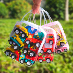 Cartoon Mini Springback Car Set Children's Fire Engine Construction Truck Toy Bag Gift Manufacturer Wholesale