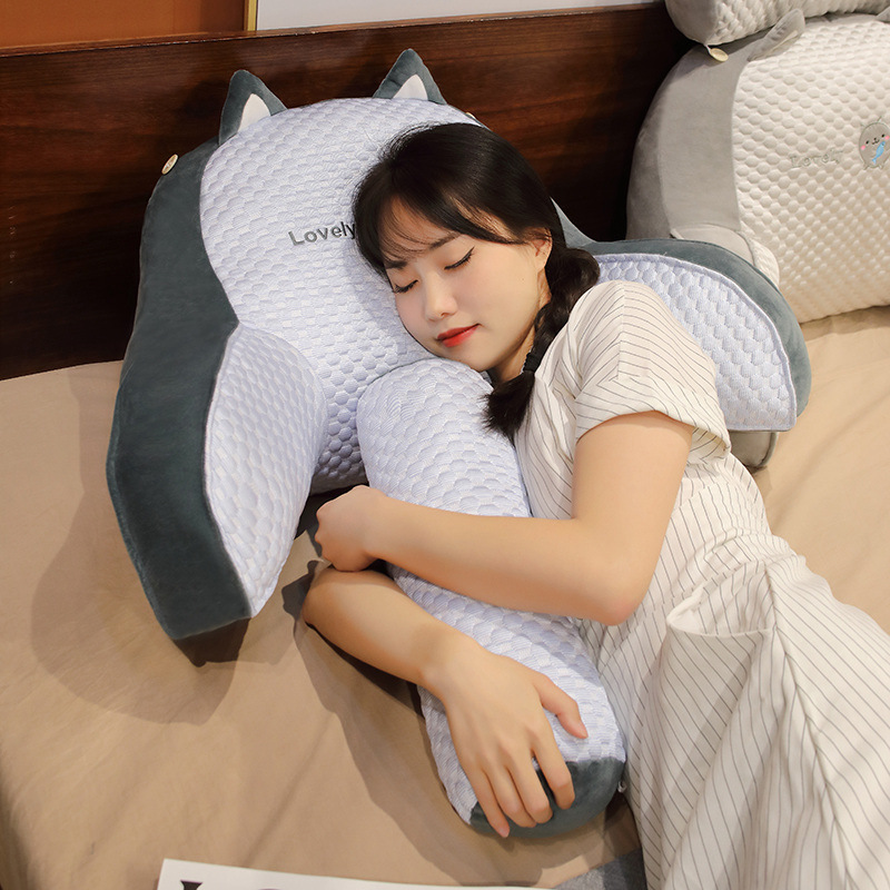 Summer Internet Celebrity Bedside Cushion Large Backrest Sofa Pillow Waist Pillow Ice Bean Bed Reading Bed Pillow