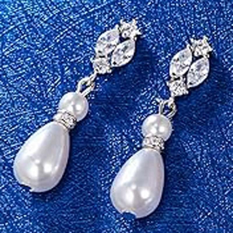 Сережки из жемчуга, аксессуар, набор, свадебное платье