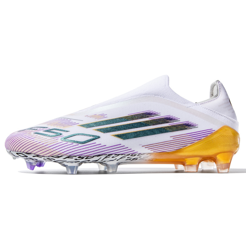 Nail largo - blanco dorado