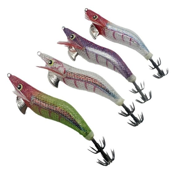 UV Japanese wooden shrimp squid hook explosive hook sea fishing cloth wooden shrimp YAMA squid hook luminous 1.8 2.2 2.
