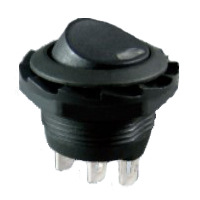 厂家直销上海永星KCD8自锁三脚点发光圆形跷板开关