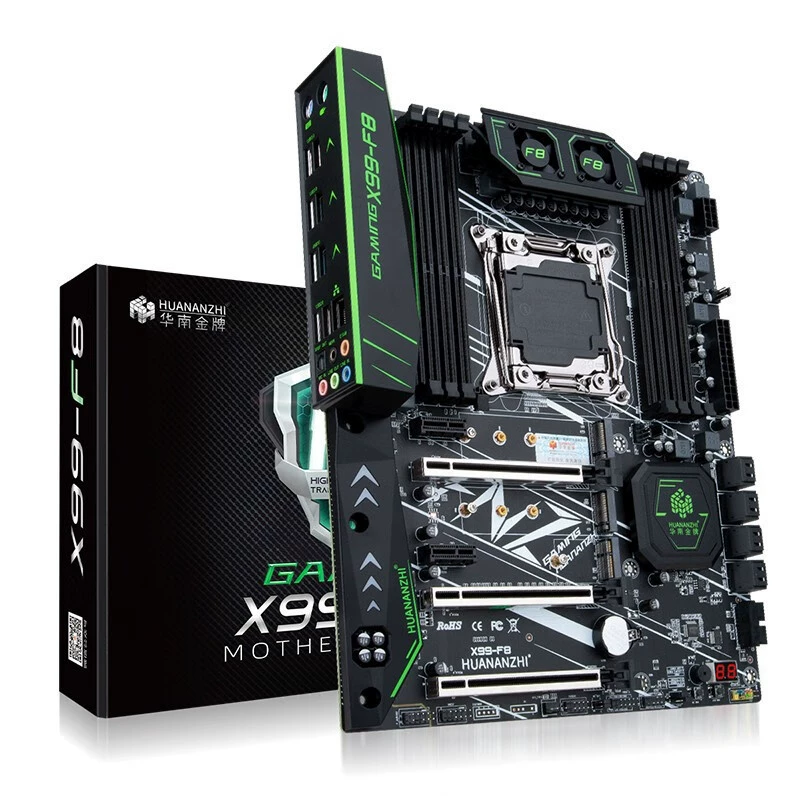 Материнская плата E-ATX South China Gold Medal X99-F8, LGA2011-3, DDR4×8, 2×M.2 NVMe