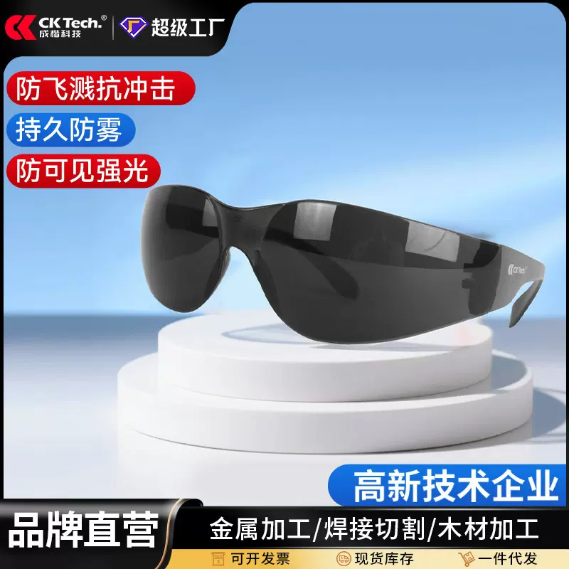 护目镜防尘防风防风沙防飞溅防护眼镜透明平光骑行工作劳保眼镜