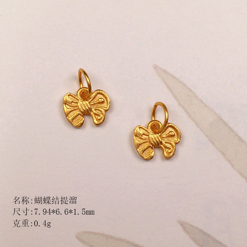 S925 Silver Gold-Plated Flower-Shaped Pendant with Five Wealth Gods Round Charm, DIY Handmade Spacer Beads for Bracelet Accessories