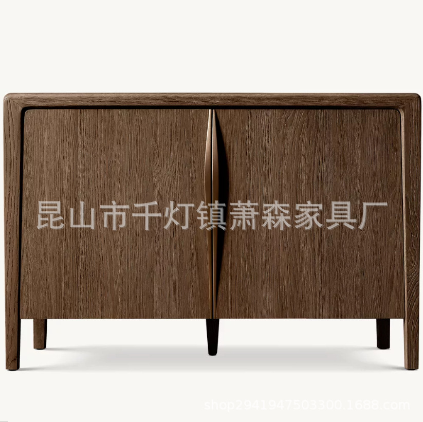Rh American Country Retro Solid Wood Sideboard Entryway Cabinet Home Storage Cabinet Organizer