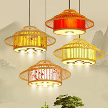 酒店饭店包厢包房火锅灯笼火锅店射灯新款灯具包间竹编灯餐厅中式