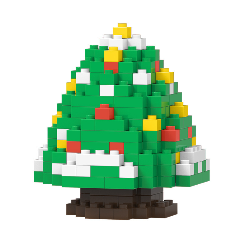 Comercio exterior transfronterizo al por mayor regalo de Navidad micropartículas bloques de construcción de diamantes rompecabezas juguetes de montaje árbol de Navidad Papá Noel image 5