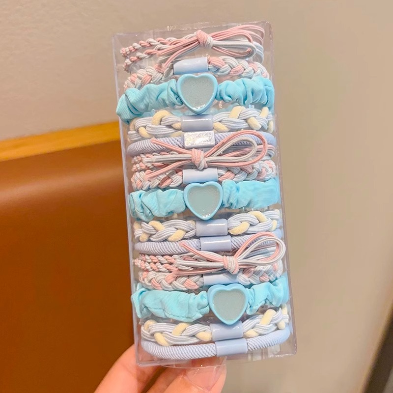 Niñas coloridas de alta elasticidad anillo de cabello para niños no lastimar la cuerda de cabello nueva correa de goma gruesa para niñas cuerdas de cabello de cola de caballo