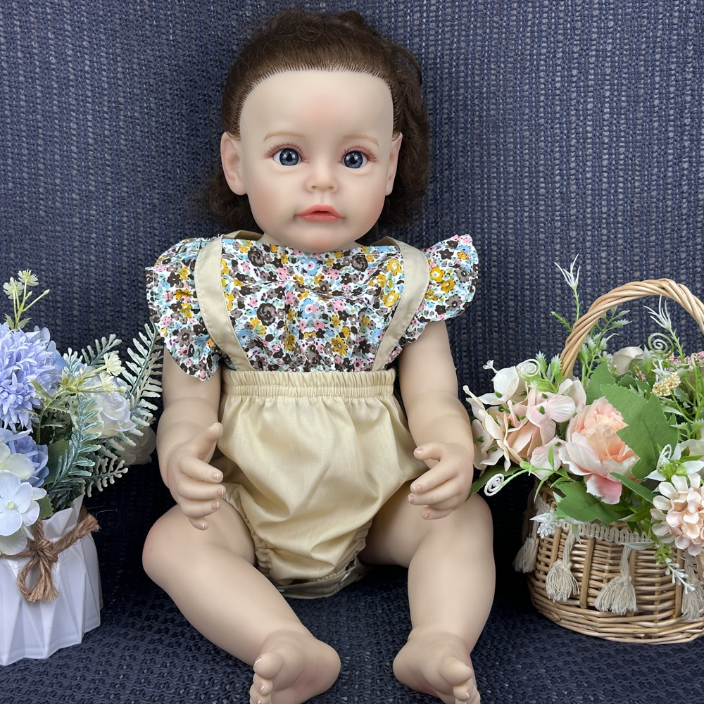 CM niños muñecas pesadas simulación muñecas de goma blanda muñecas de regalo de cumpleaños muñecas 55 bebé transfronterizo realista