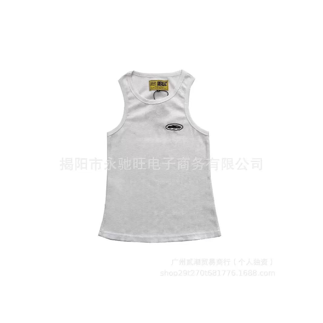 跨境直销恶魔岛重磅美式重工时尚印花背心男款修身运动健身上衣潮