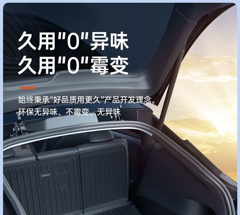 Suitable for the New Version of Tesla Model Y, the New Y/3 Integrated Trunk Mat and Backrest Mat Are Easy to Clean