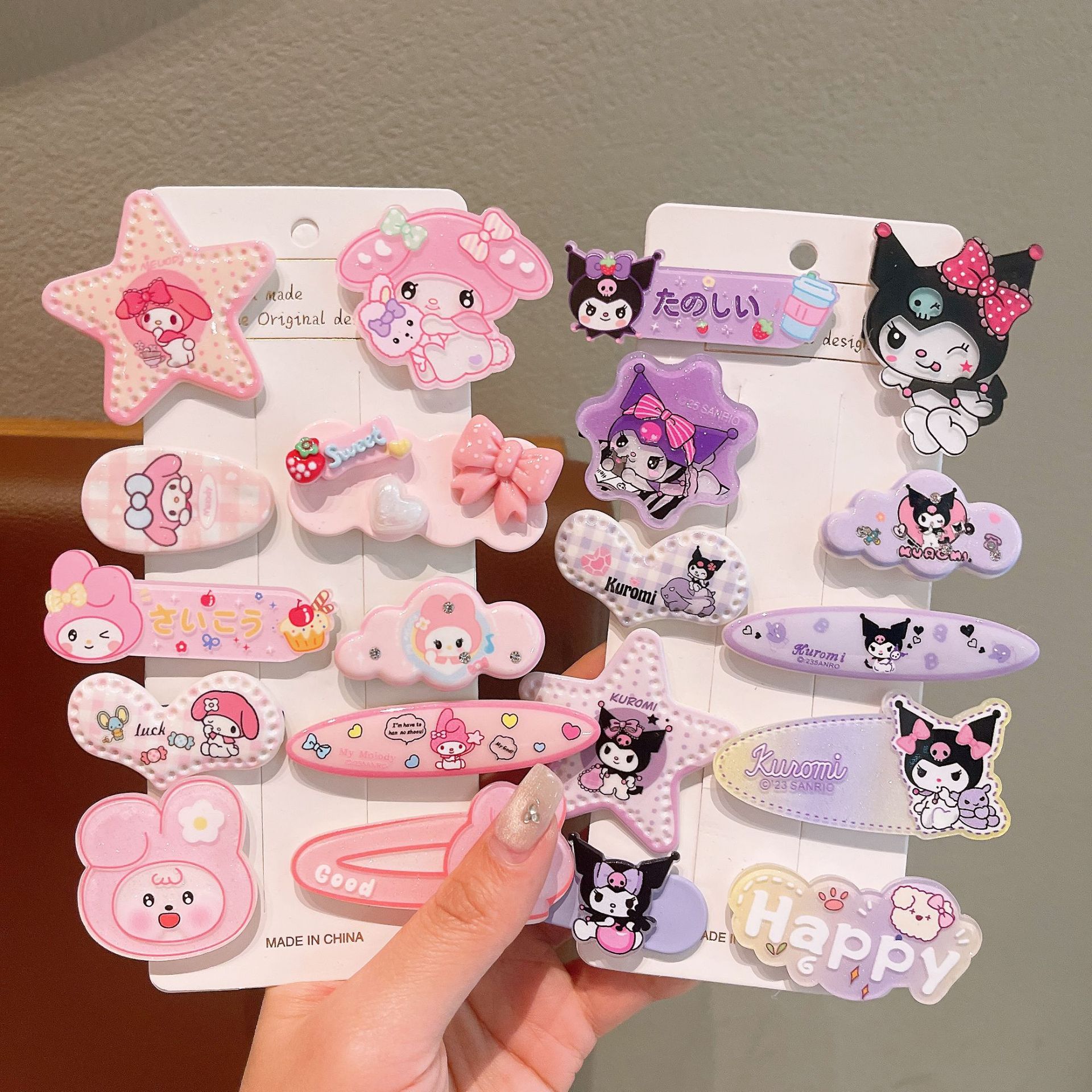 clow m cartoon children‘s hair accessories acrylic  barrettes girl‘s hairpin cute princess bangs small hair clip