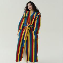 现货秋冬季新款珊瑚绒加厚美丽绒男女睡袍加长浴袍情侣睡衣抗静电
