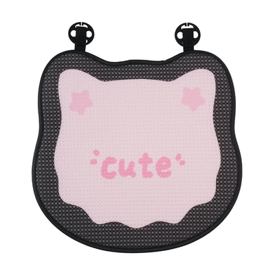 Seat cushion, seat cover – Cartoon Car Decorative Seat Cover - honeycomb-bow-cat-seat-cushion-front-row