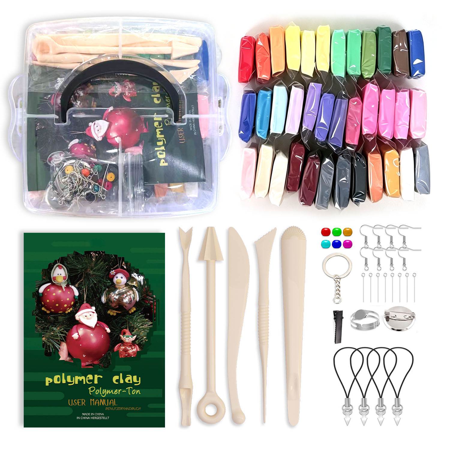 Arcilla suave 50 colores 24 colores plastilina maleta colorida de arcilla arcilla para horno Amazon juego de herramientas de arcilla