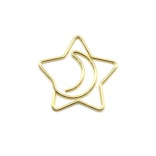 Factory Direct Mini Crescent Shape Gold Metal Creative Office Stationery Hook Pin